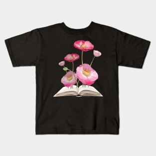 Book Of Flower, Flower Book, Flower And Book Kids T-Shirt